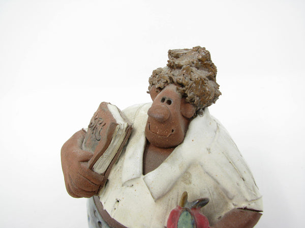 edgebrookhouse - Vintage Studio Art Pottery Figurine of a Teacher Signed by Artist