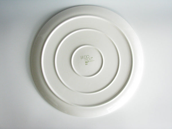 edgebrookhouse - Vintage Studio Nova Garden Harmony White Ceramic Platters or Chop Plates Made in Italy - a Pair