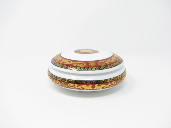 edgebrookhouse - Vintage T Limoges Porcelain Box with Juno Red Gold Bacchus Design by Casa Elite