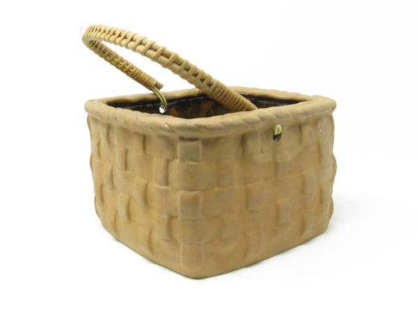 edgebrookhouse - Vintage Takahashi Tromp l'Oeil Basket Shaped Ceramic Planter