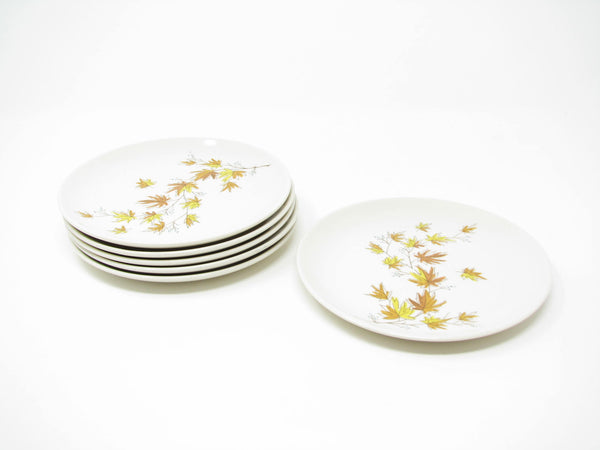 edgebrookhouse - Vintage Taylorstone Autumn Splendor Bread Plates with Falling Leaves - 6 Pieces