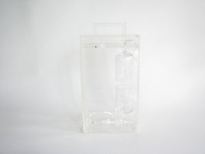 edgebrookhouse - Vintage Thick Acrylic Wine Bottle and Goblet Carrier or Holder - 3 Pieces