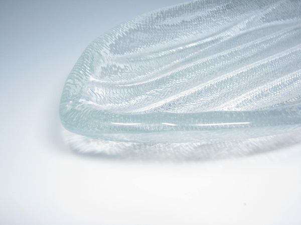 edgebrookhouse - Vintage Thick Clear Glass Fish Shaped Platter with Modern Design