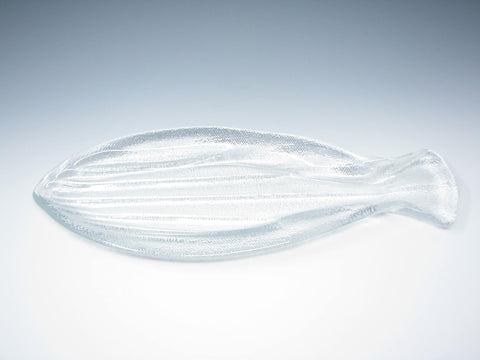 edgebrookhouse - Vintage Thick Clear Glass Fish Shaped Platter with Modern Design