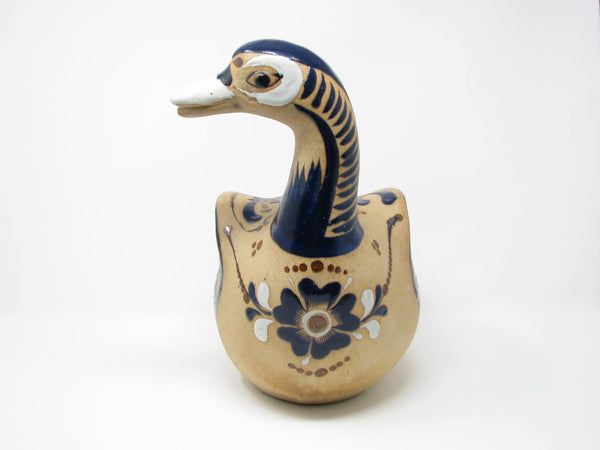 edgebrookhouse - Vintage Tonala Mexican Folk Art Pottery Life-Sized Hand-Painted Duck or Goose