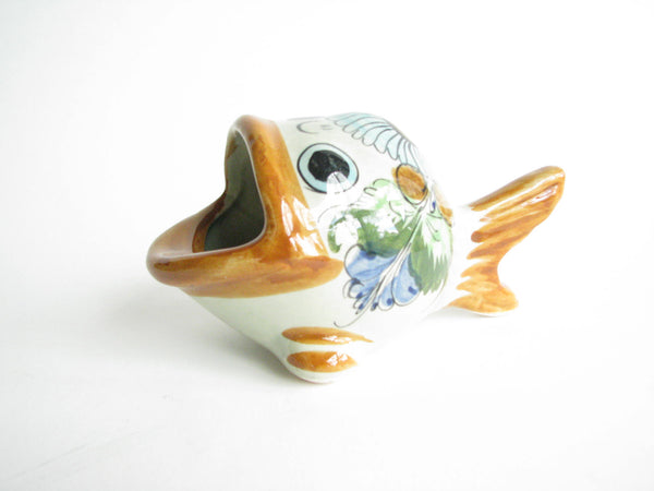 edgebrookhouse - Vintage Tonala Mexico Hand-Painted Pottery Fish Catchall by CAT