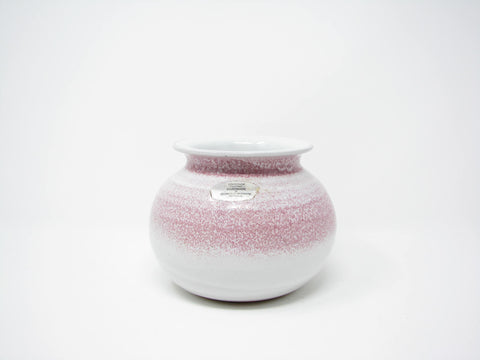 edgebrookhouse - Vintage Topferhof Handmade German Pottery Planter or Vase in Pink & White