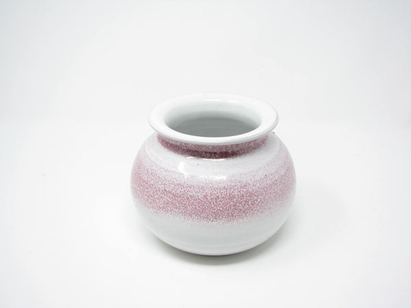 edgebrookhouse - Vintage Topferhof Handmade German Pottery Planter or Vase in Pink & White