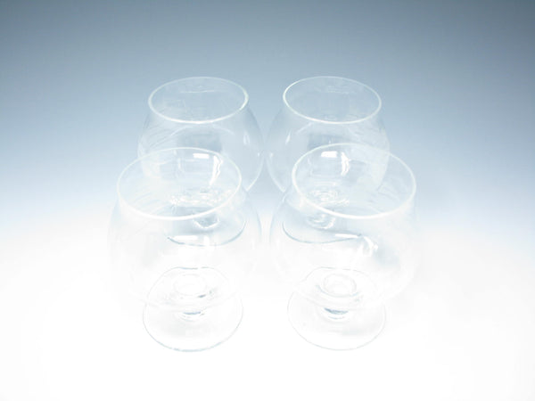 edgebrookhouse - Vintage Toscany Clipper Brandy Glass with Cut Ship Design - 4 Pieces