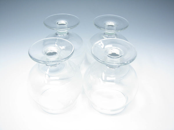 edgebrookhouse - Vintage Toscany Clipper Brandy Glass with Cut Ship Design - 4 Pieces