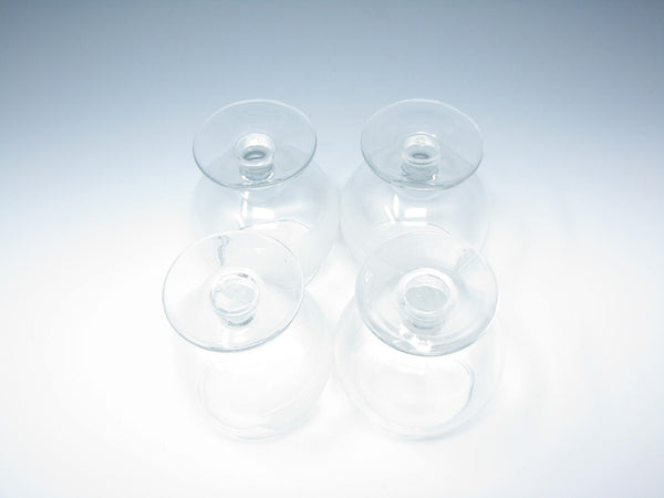 edgebrookhouse - Vintage Toscany Clipper Brandy Glass with Cut Ship Design - 4 Pieces