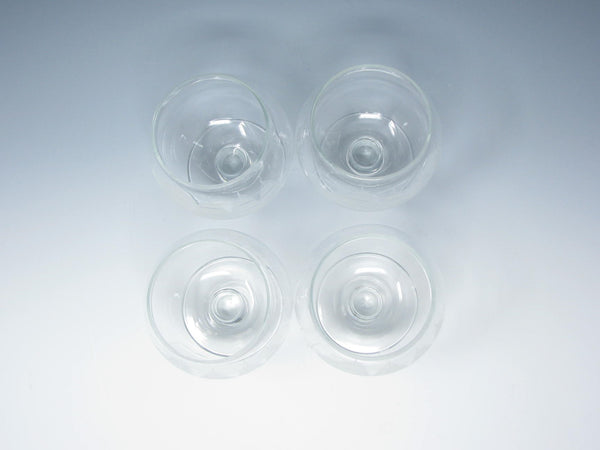 edgebrookhouse - Vintage Toscany Clipper Brandy Glass with Cut Ship Design - 4 Pieces