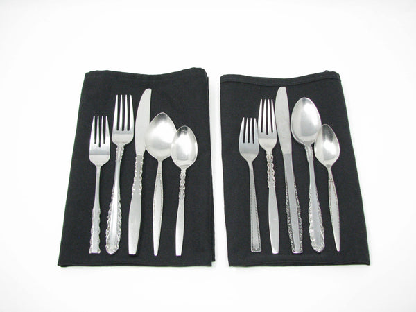 edgebrookhouse - Vintage Traditional Modern Mix Match Stainless Steel Silverware Flatware Set B – 8 Place Settings