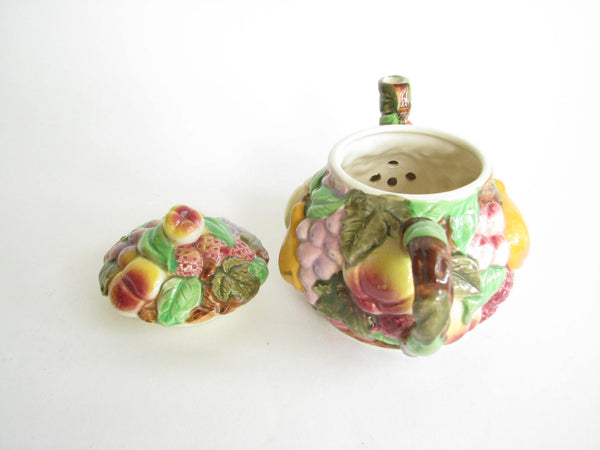 edgebrookhouse - Vintage Tutti Frutti Ceramic Majolica Style Fruit Teapot