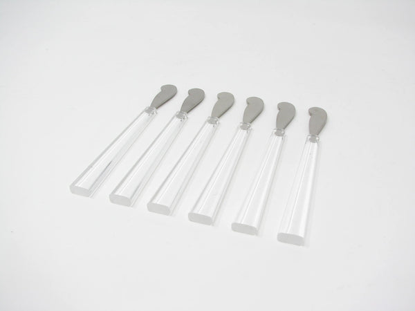 edgebrookhouse - Vintage U.S. Acrylic Stainless Steel and Acrylic Spreaders - 6 Pieces