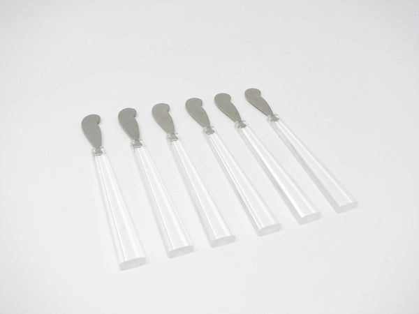 edgebrookhouse - Vintage U.S. Acrylic Stainless Steel and Acrylic Spreaders - 6 Pieces