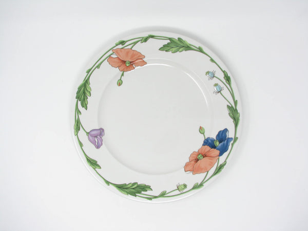 edgebrookhouse - Vintage Villeroy & Boch Amapola Chop Plate Platter with Orange Blue Poppy Design