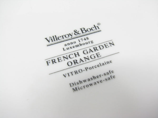 edgebrookhouse - Vintage Villeroy & Boch French Garden Orange Dinner Plates - 9 Pieces