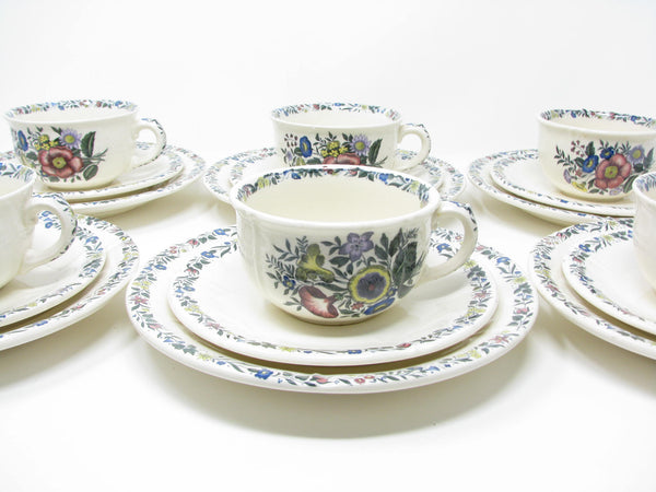 edgebrookhouse - Vintage Waechtersbach Germany Antoinette Floral Coffee, Tea, Breakfast or Lunch Service for 6 - 18 Pieces