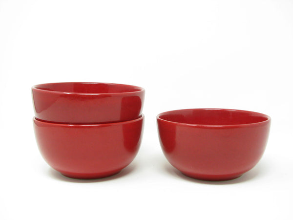 edgebrookhouse - Vintage Waechtersbach Germany Red Glazed Pottery Coupe Cereal Bowls - 3 Pieces