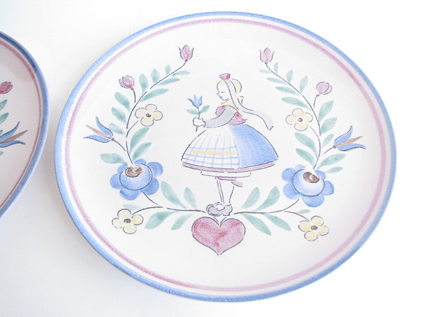 edgebrookhouse - Vintage Waechtersbach Hand-Painted Plates Made in West Germany - Set of 2