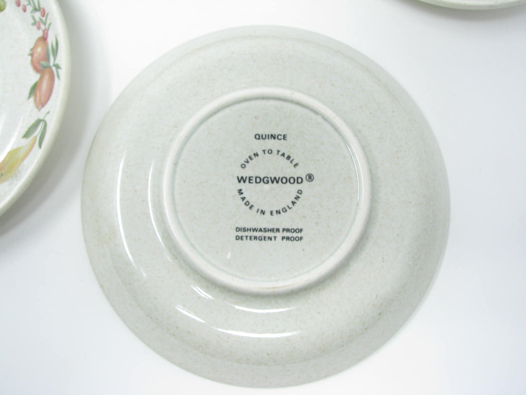 Vintage Wedgwood Quince Earthenware Cups & Saucers with Fruit Design