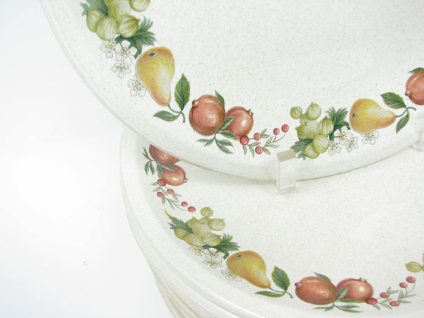 edgebrookhouse - Vintage Wedgwood Quince Earthenware Dinner Plates with Fruit Design - 12 Pieces