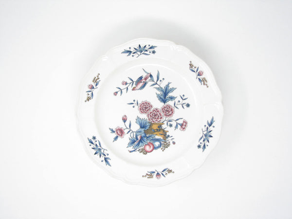 edgebrookhouse - Vintage Wedgwood Williamsburg Potpourri Salad Plates with Floral Design Scalloped Edge - Set of 8