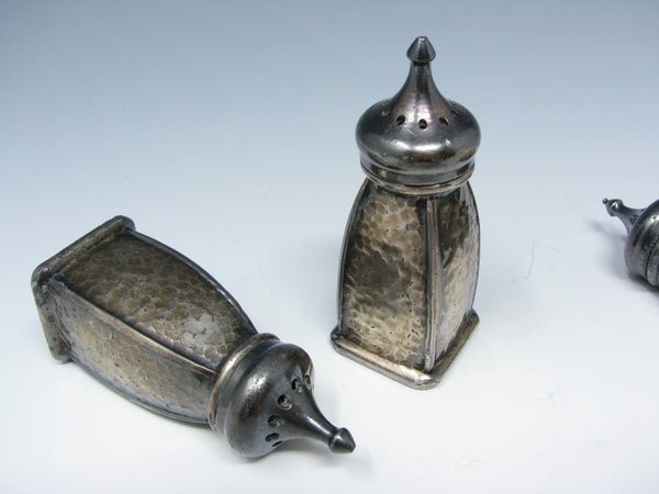 edgebrookhouse - Vintage Weidlich Brothers Mfg Pewter Salt & Pepper Shakers - 4 Pieces