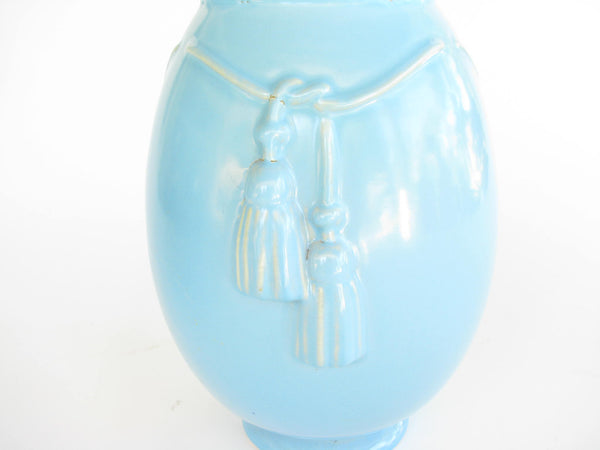 edgebrookhouse - Vintage Weller Pottery Darsie Blue Cord and Tassel Vase