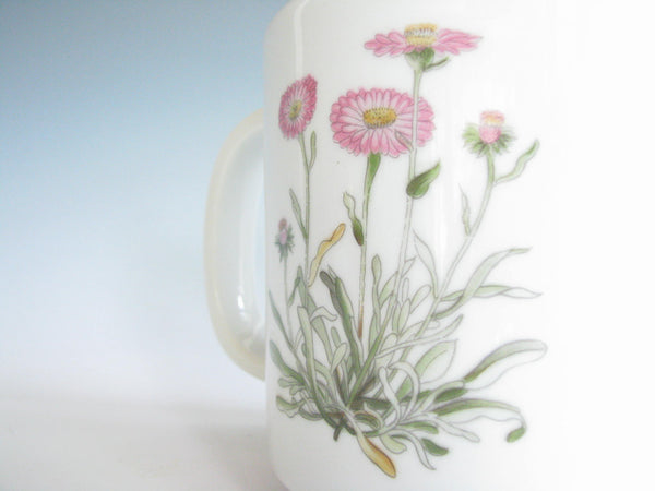 edgebrookhouse - Vintage White China Pitcher with Pink Floral Motif