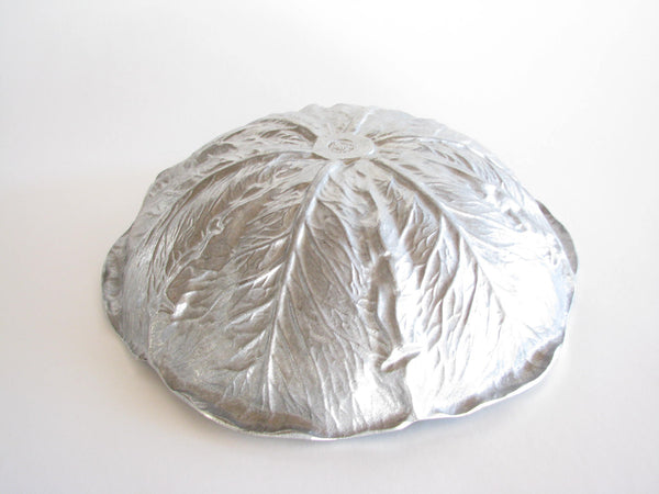 edgebrookhouse - Vintage Wilton Majolica Cabbage Shaped Metal Serving Bowl