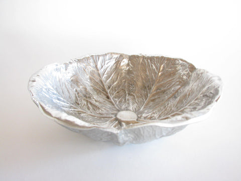 edgebrookhouse - Vintage Wilton Majolica Cabbage Shaped Metal Serving Bowl