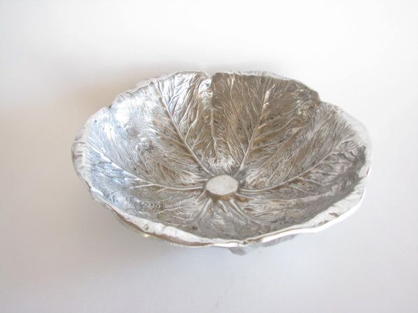 edgebrookhouse - Vintage Wilton Majolica Cabbage Shaped Metal Serving Bowl