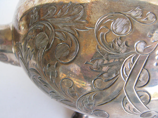 edgebrookhouse - Vintage Winchester Sheffield England Hand-Engraved Silver Plated Tea Set - 3 Pieces