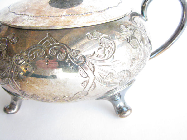 edgebrookhouse - Vintage Winchester Sheffield England Hand-Engraved Silver Plated Tea Set - 3 Pieces