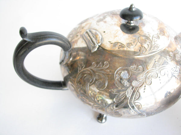 edgebrookhouse - Vintage Winchester Sheffield England Hand-Engraved Silver Plated Tea Set - 3 Pieces