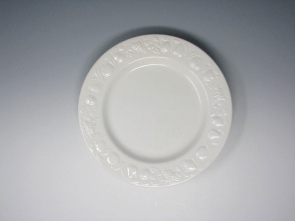 edgebrookhouse - Vintage Windsor Browne Italy White Salad Plates with Embossed Vegetables - Set of 4