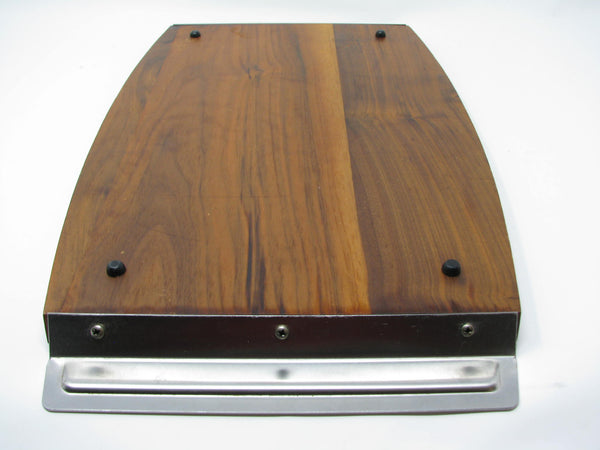 edgebrookhouse - Vintage Wood Meat Carving Cutting Board with Aluminum Handles
