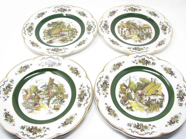 edgebrookhouse - Vintage Wood & Sons England Ascot Village Service Plates or Chargers - 6 Pieces