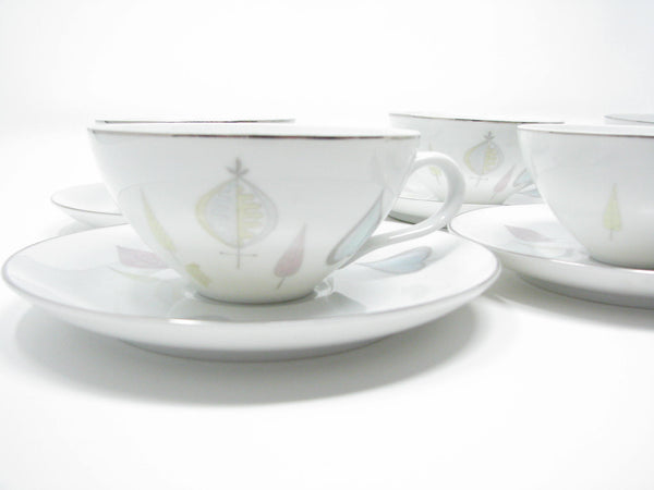 edgebrookhouse - Vintage Yamaka Bon Soir Tea Cups and Saucers - Set of 6