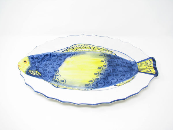 edgebrookhouse - Vintage Zanolli Italian Ceramic Fish Shaped Platter Made in Italy