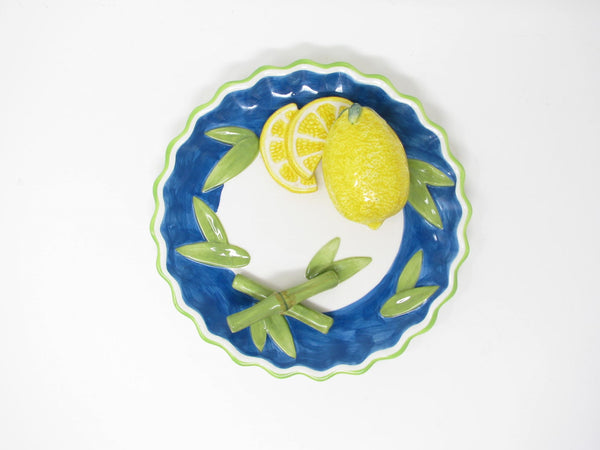 edgebrookhouse - Vintage Bella Casa Ganz Trompe L'Oeil Decorative Fruit Wall Plate - 3 Available