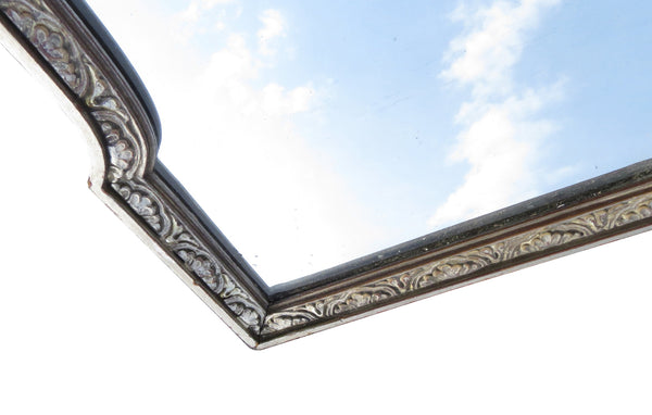 edgebrookhouse - Vintage Robert Adam Neoclassic 3-Panel Over-Mantle Mirror with Silver Finish