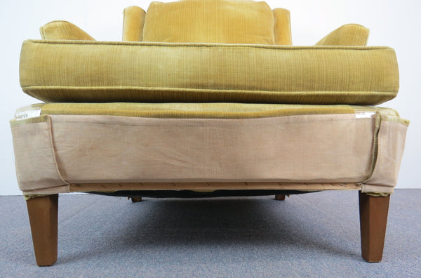 edgebrookhouse - Vintage Mid-Century Modern Gold/Chartreuse Velvet Modern Wing Chairs - a Pair