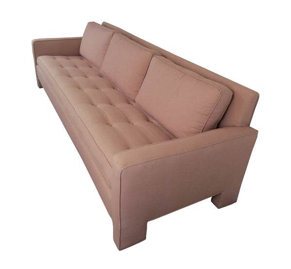 edgebrookhouse - Vintage Mid-Century Modern Milo Baughman Style Pink Sofa