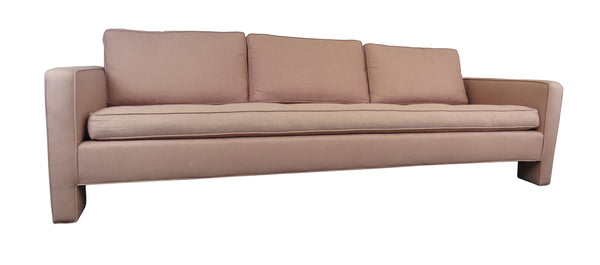 edgebrookhouse - Vintage Mid-Century Modern Milo Baughman Style Pink Sofa