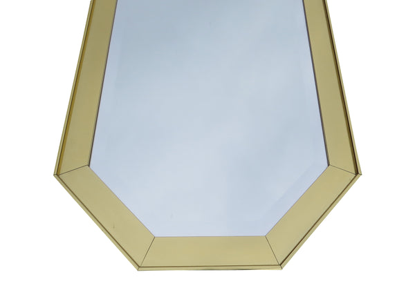edgebrookhouse - Vintage Octagonal Beveled Brass Wall Mirror by Carolina Mirror Company Made in America