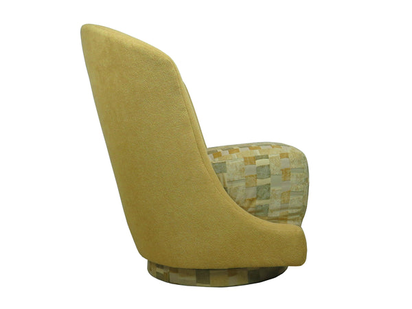 edgebrookhouse - Vintage Sculptural Hollywood Regency Swivel Slipper Chair by Precedent