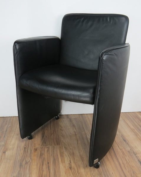 edgebrookhouse - Early 21st Century Modern Calia Italia Black Leather Lounge Chair
